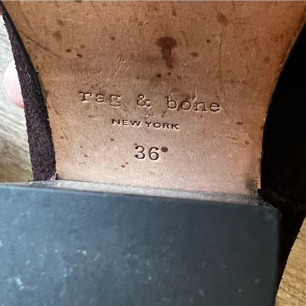 Rag & Bone Newbury rich brown suede bootie size 36=6 in fair condition - Picture 10 of 16